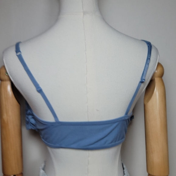 Victoria's Secret Blue Lace Eyelet Bra Size Large - Picture 6 of 7